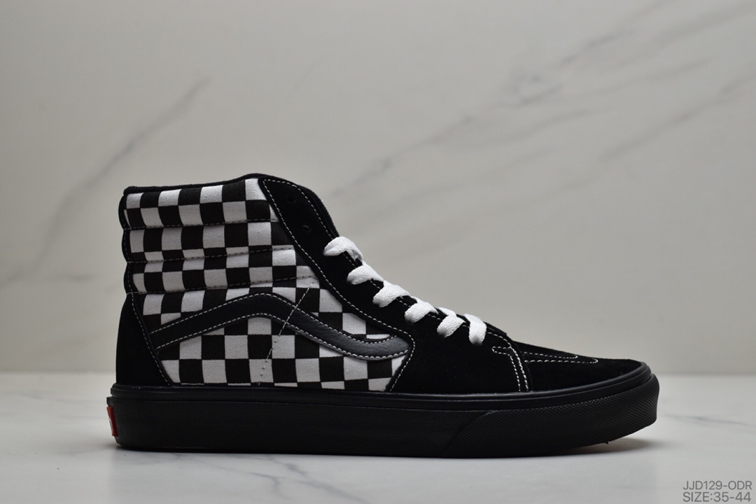 130 公司级 Vans SK8-Hi  棋盘格斑马纹鸳鸯拼接高帮