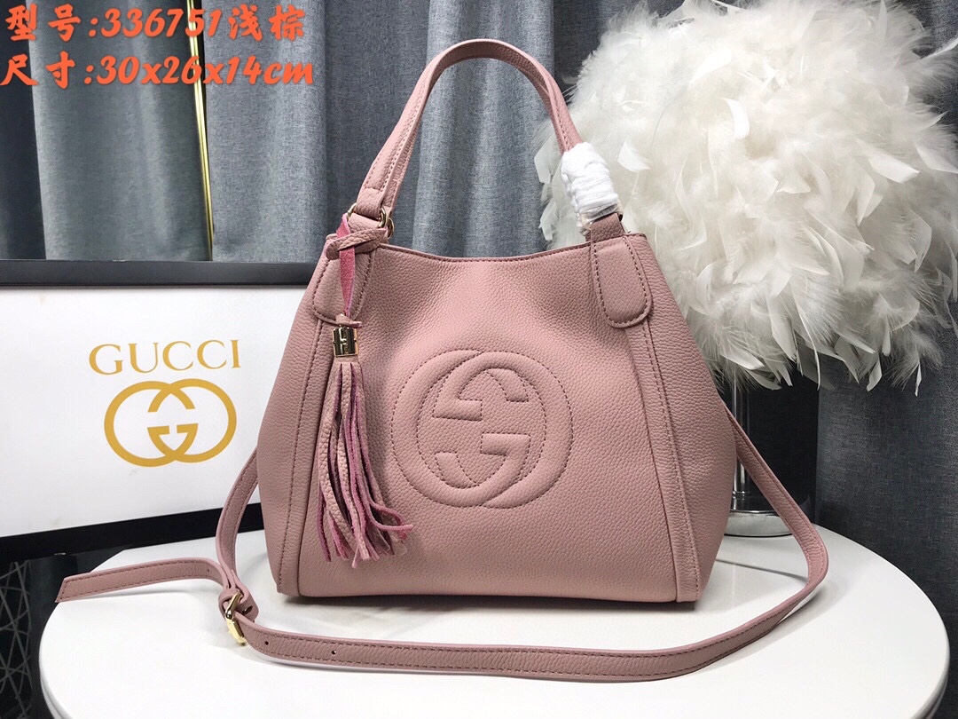 Gucci Soho 336751 Pink 30x26x14cm shoulder everyday