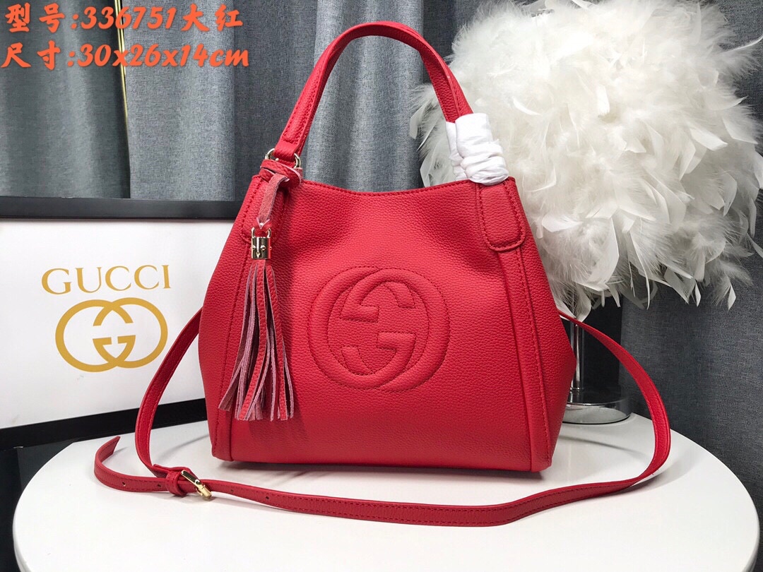 Gucci 336751 Red 30x26x14cm shoulder everyday