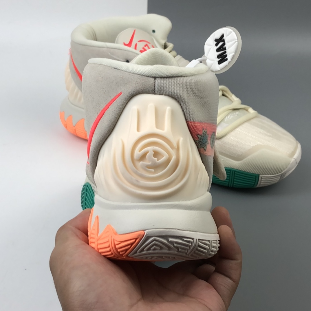290 纯原灭世版本 Nike Kyrie 6 “米白色 涂鸦”欧文六代6代 实战篮球鞋 CW1785-200