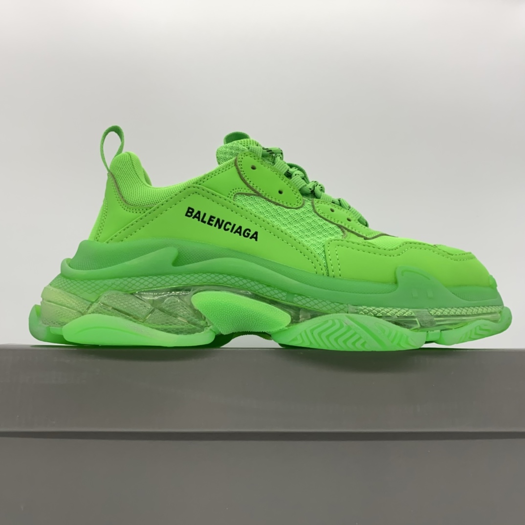 P Bueno Top Air Cushion Balenciaga Triple S Apple Green Balenciaga Retro Air Cushion Dad Shoes Oficial Pure Versión ori…