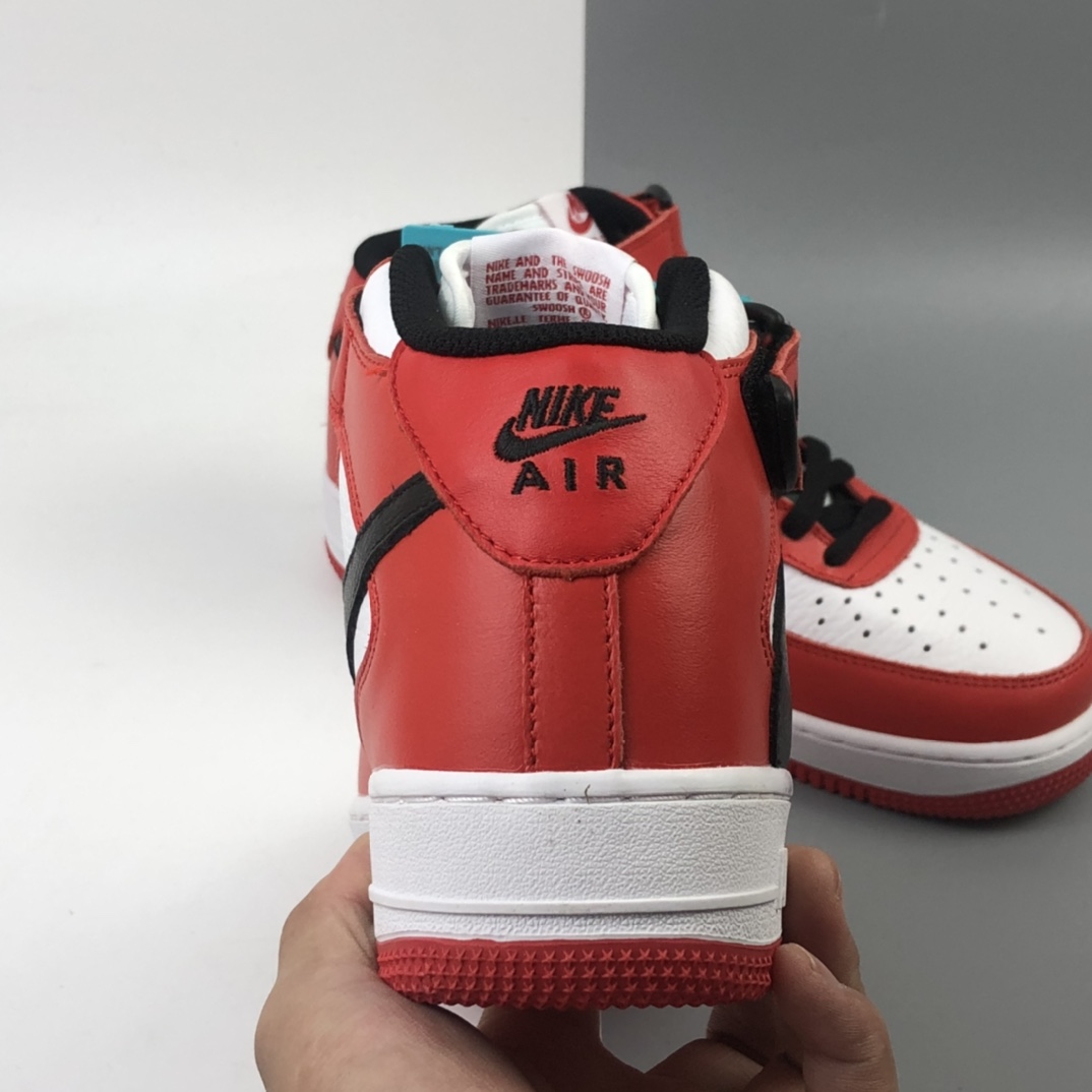 260 Travis Scott x Nike Air Force 1 Mid LV8”Dark Mocha”空军一号经典中帮百搭休闲运动板鞋“反钩白黑红”804609-160