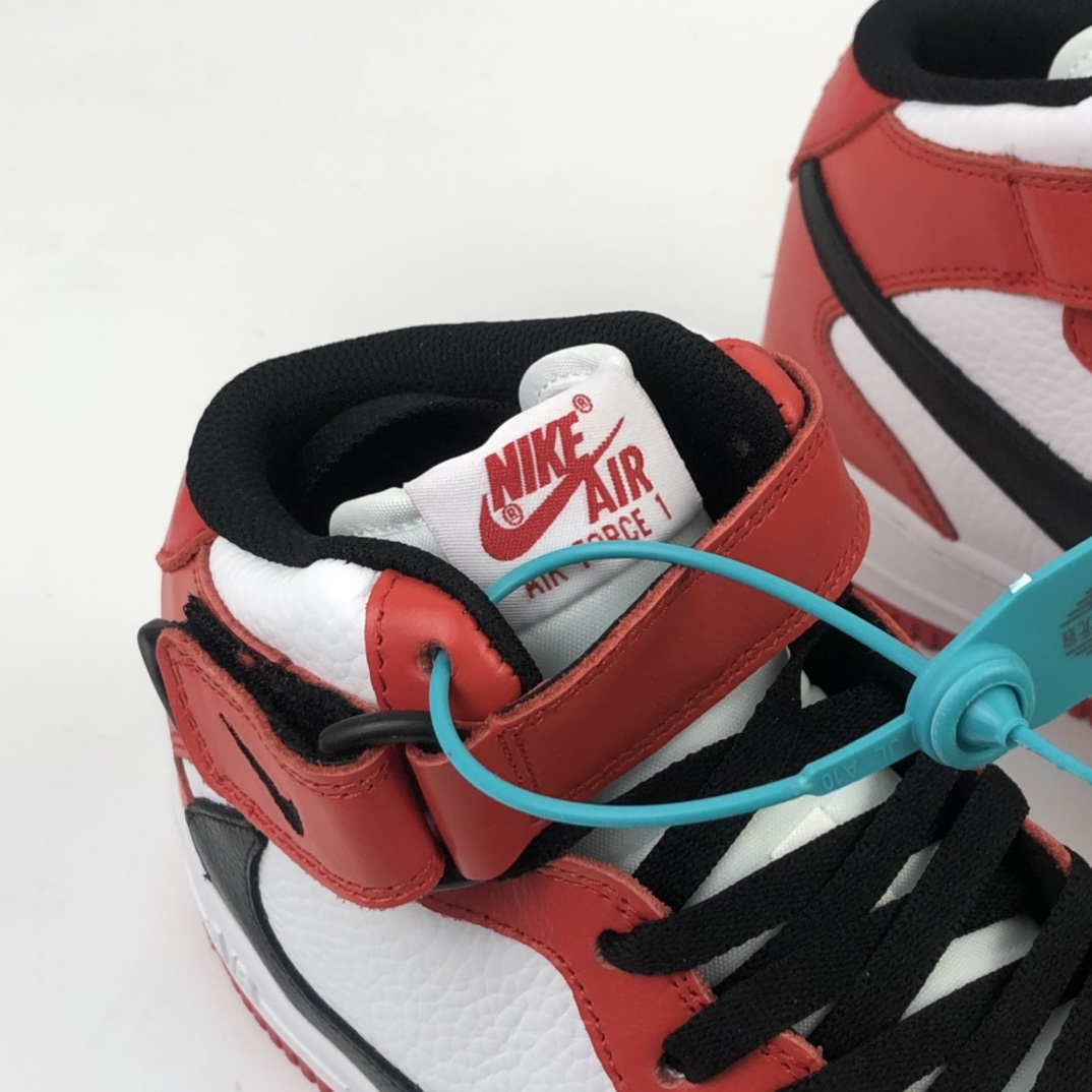 260 Travis Scott x Nike Air Force 1 Mid LV8”Dark Mocha”空军一号经典中帮百搭休闲运动板鞋“反钩白黑红”804609-160