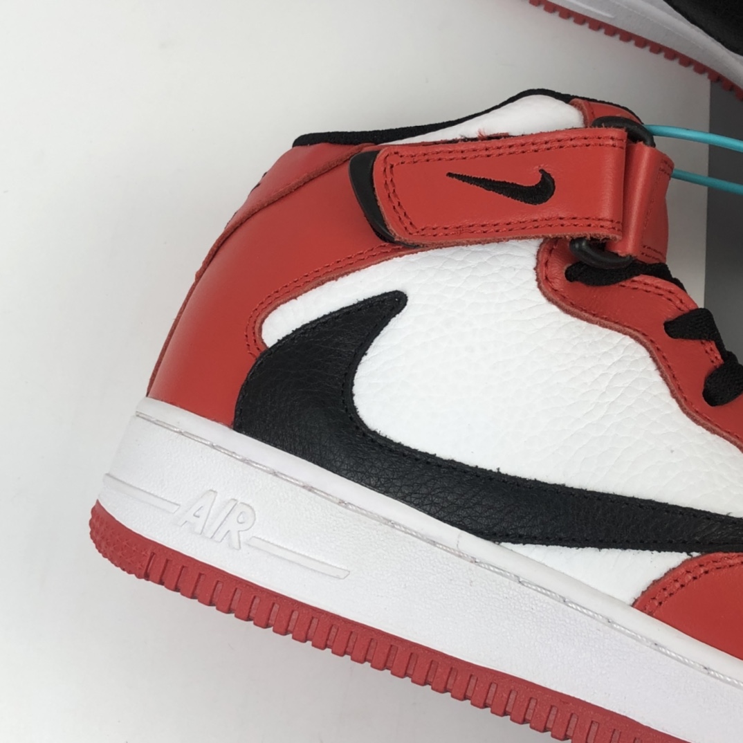 260 Travis Scott x Nike Air Force 1 Mid LV8”Dark Mocha”空军一号经典中帮百搭休闲运动板鞋“反钩白黑红”804609-160