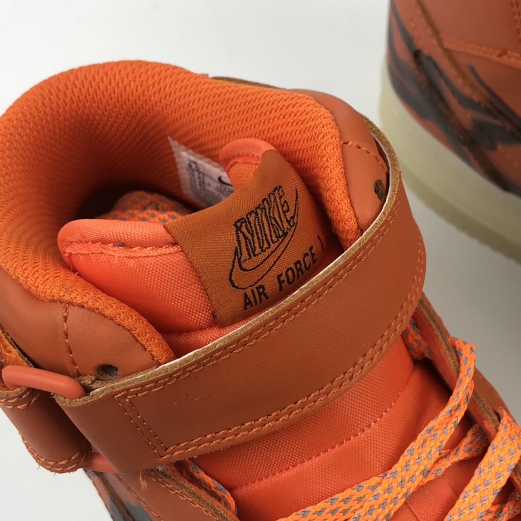270 Nike Air Force 1 Low Skeleton ”Brilliant Orange”“皮革南瓜花脚骨透视X光”空军一号