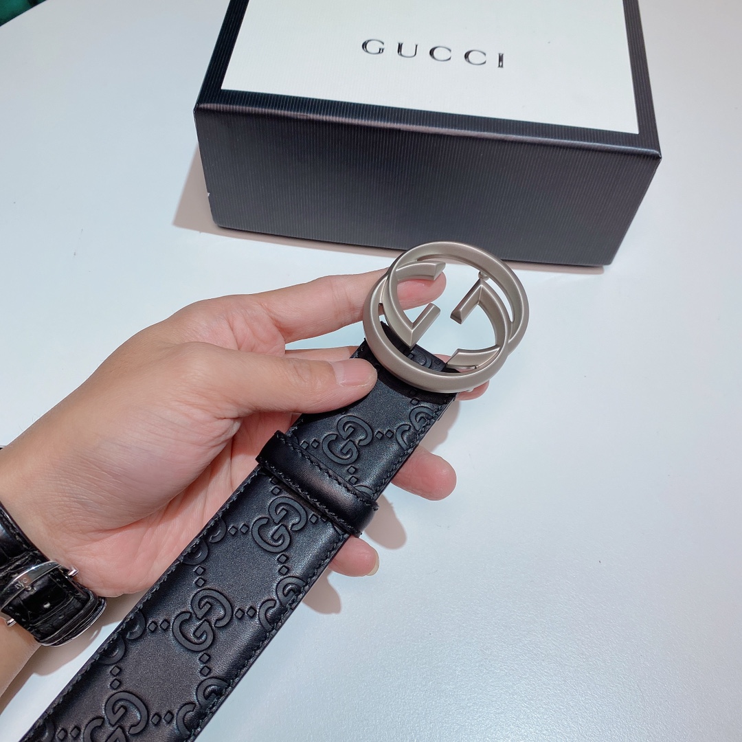 Gucci3.8cm进口小牛皮压花,专柜正品1:1完美复刻.进口磨砂皮底,采用热压印技术的GucciSi