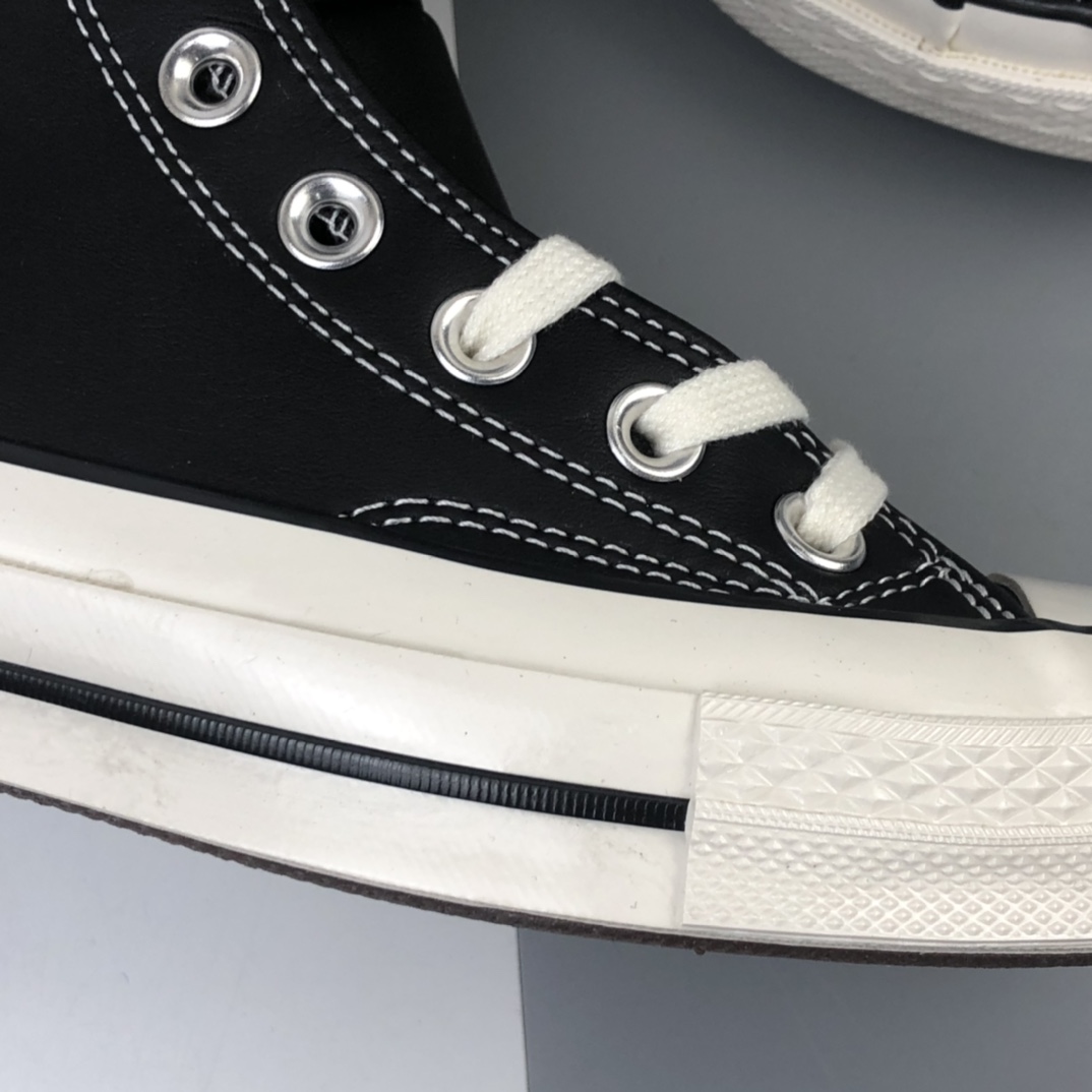 140 Converse 1970S 经典款皮面黑白高帮休闲板鞋 170369C