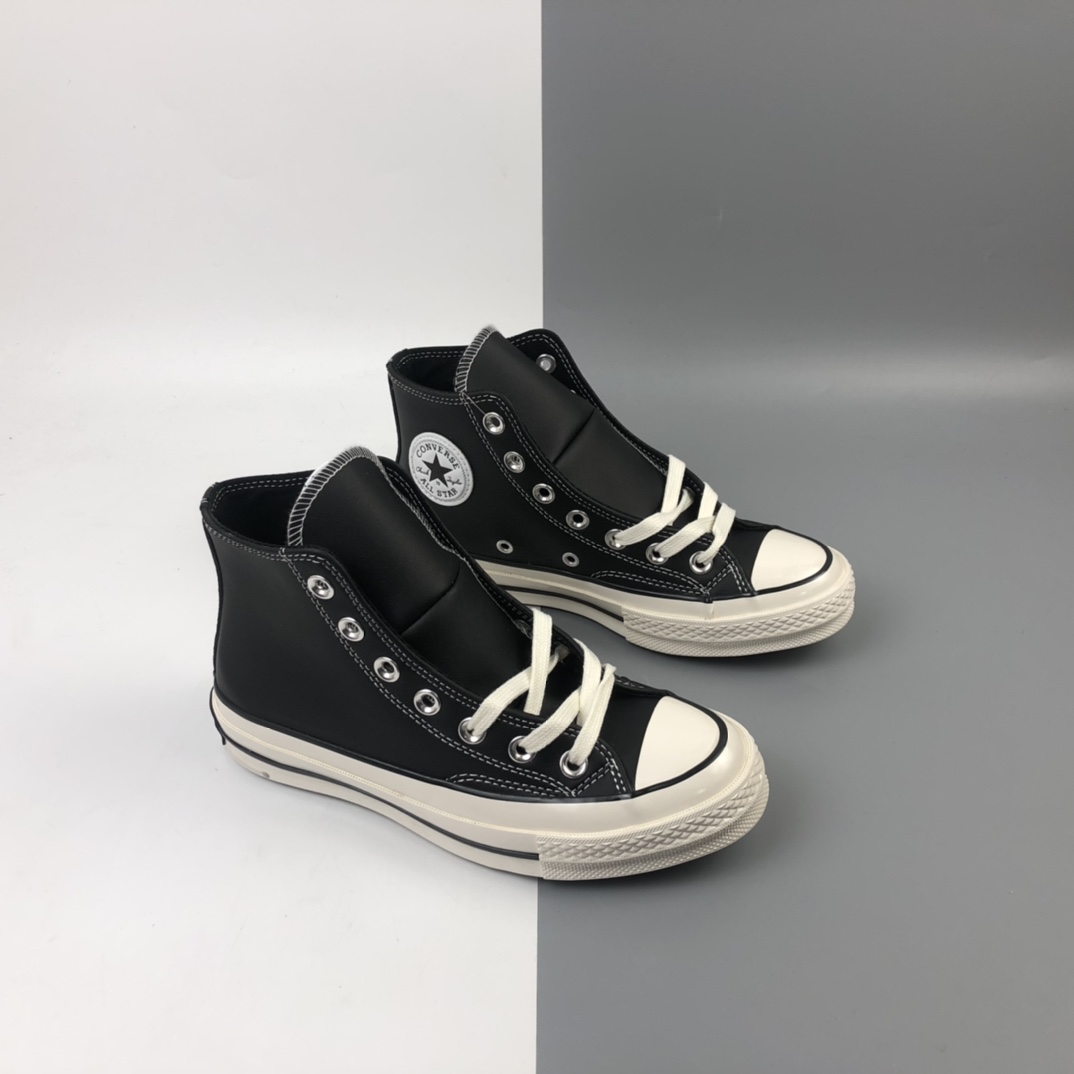 140 Converse 1970S 经典款皮面黑白高帮休闲板鞋 170369C