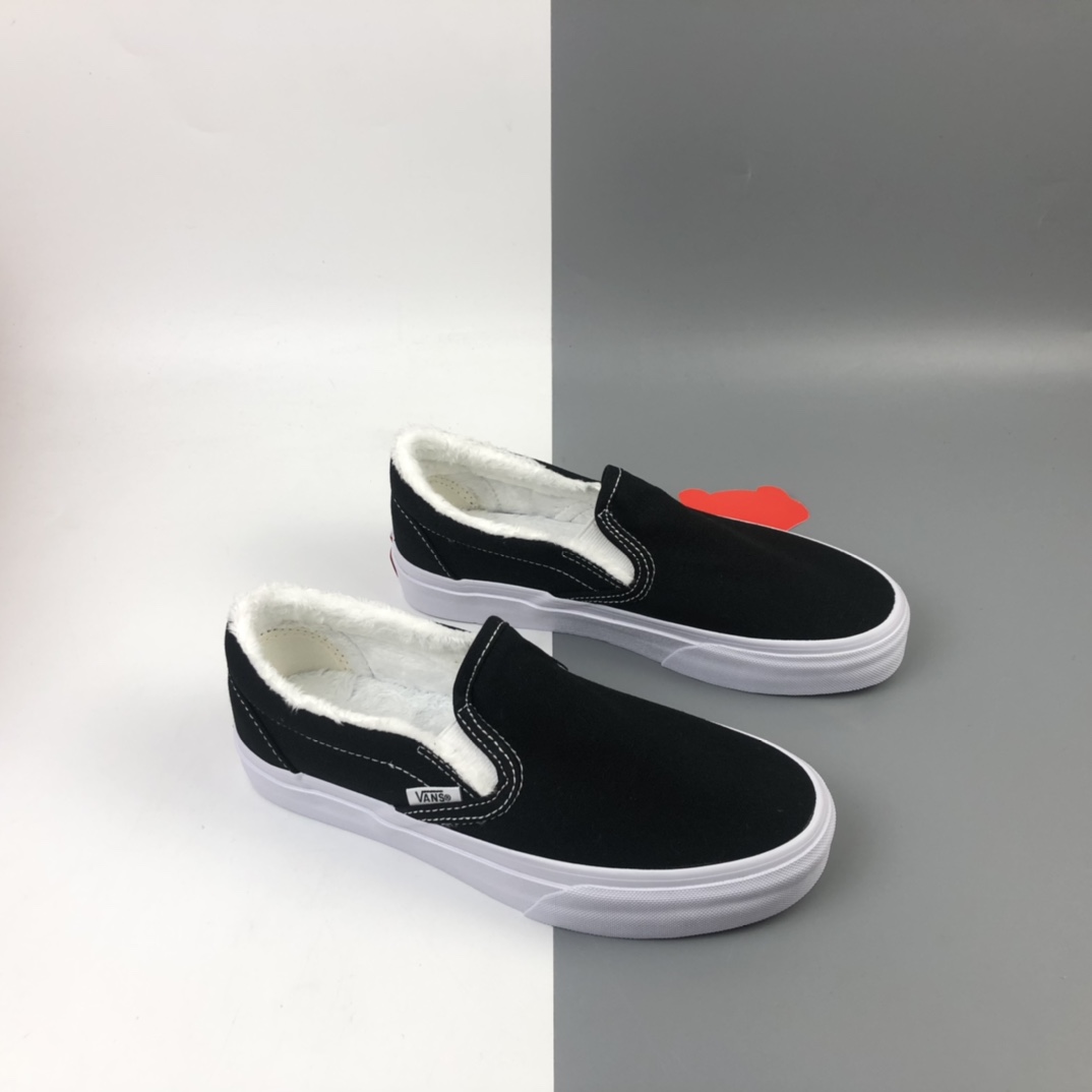 140 Vans OG Slip-On Lx 加绒系列懒人一脚蹬帆布板鞋 VN000UDFF8L