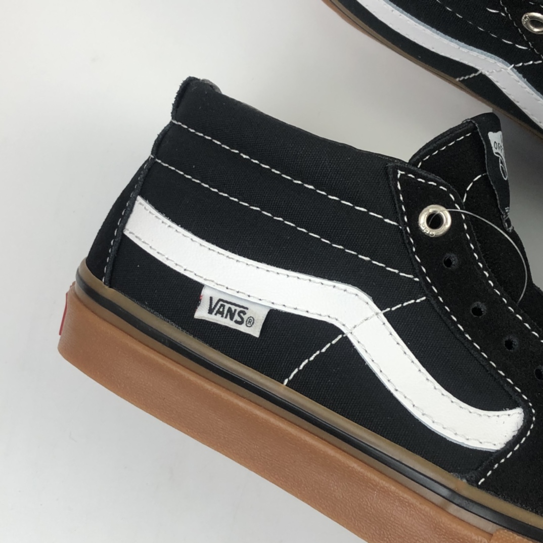 160 Vans Sk8-Mid Black/White 生胶系列中邦职业滑板鞋 VN0A347UY28