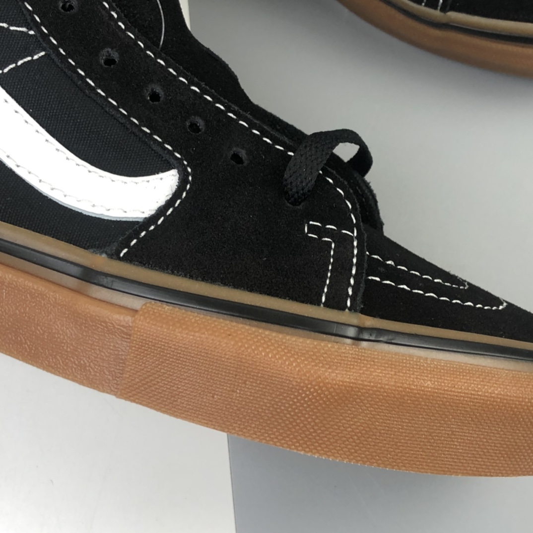 160 Vans Sk8-Mid Black/White 生胶系列中邦职业滑板鞋 VN0A347UY28
