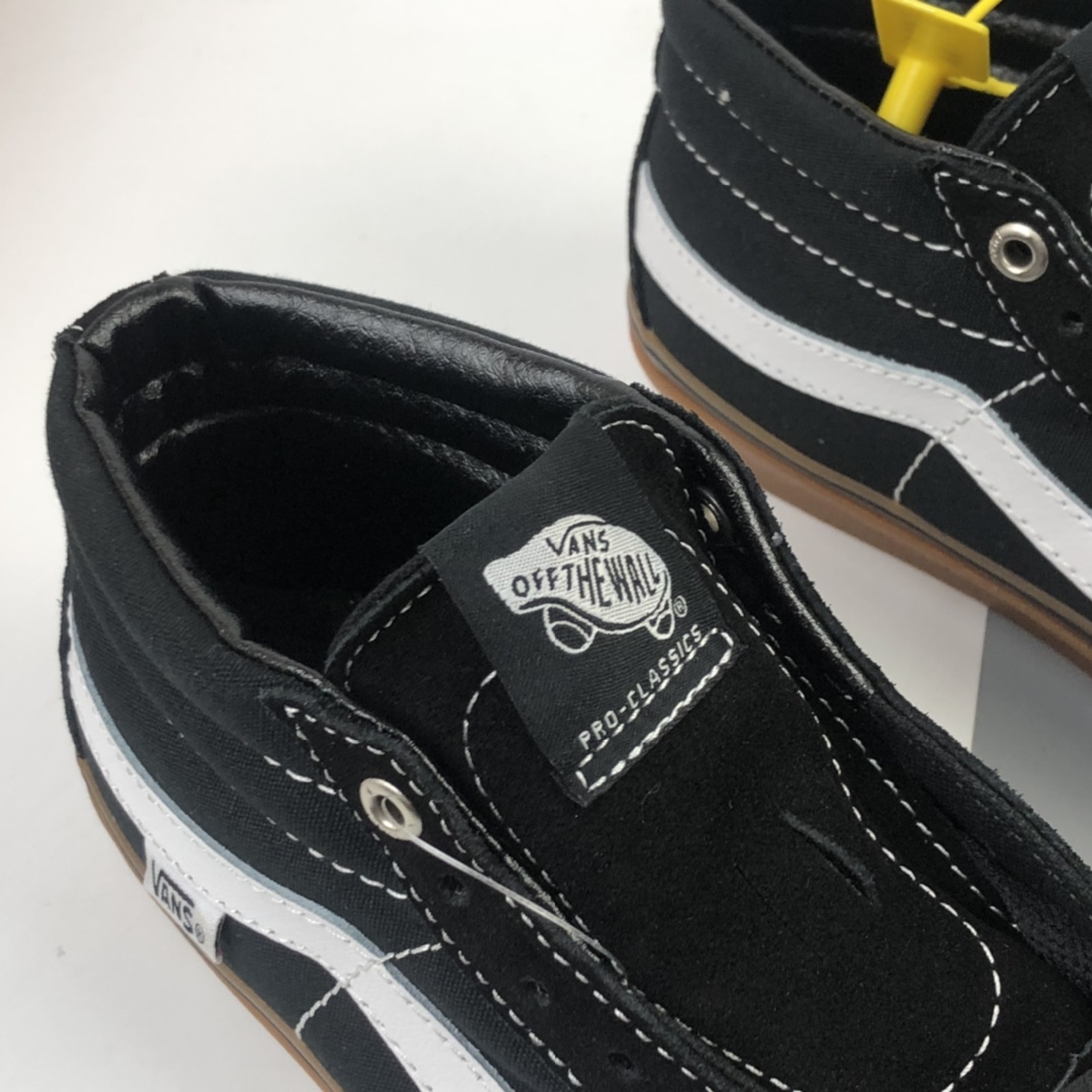 160 Vans Sk8-Mid Black/White 生胶系列中邦职业滑板鞋 VN0A347UY28