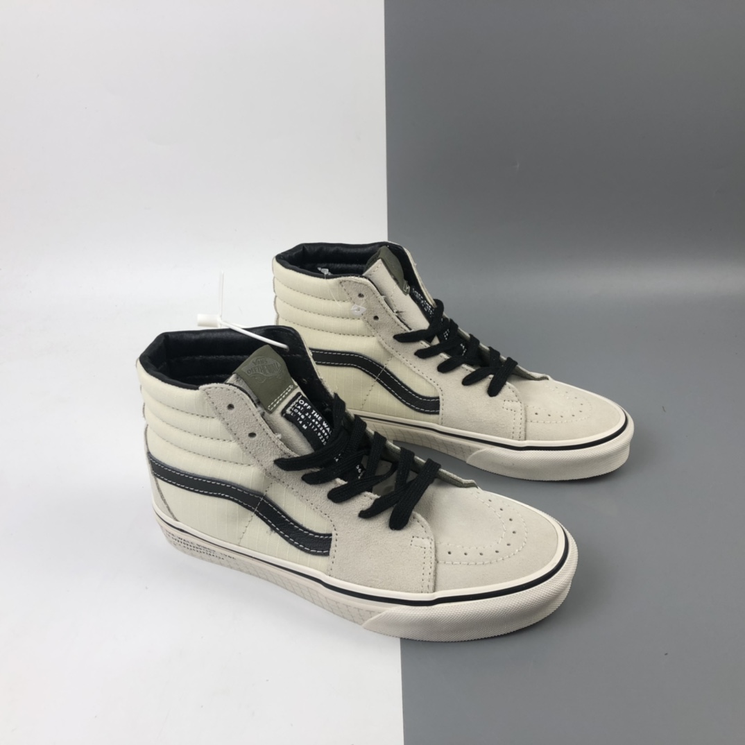 160 Vans Sk8-Hi 字母包边印花白色高帮板鞋 VN0A4BV622H