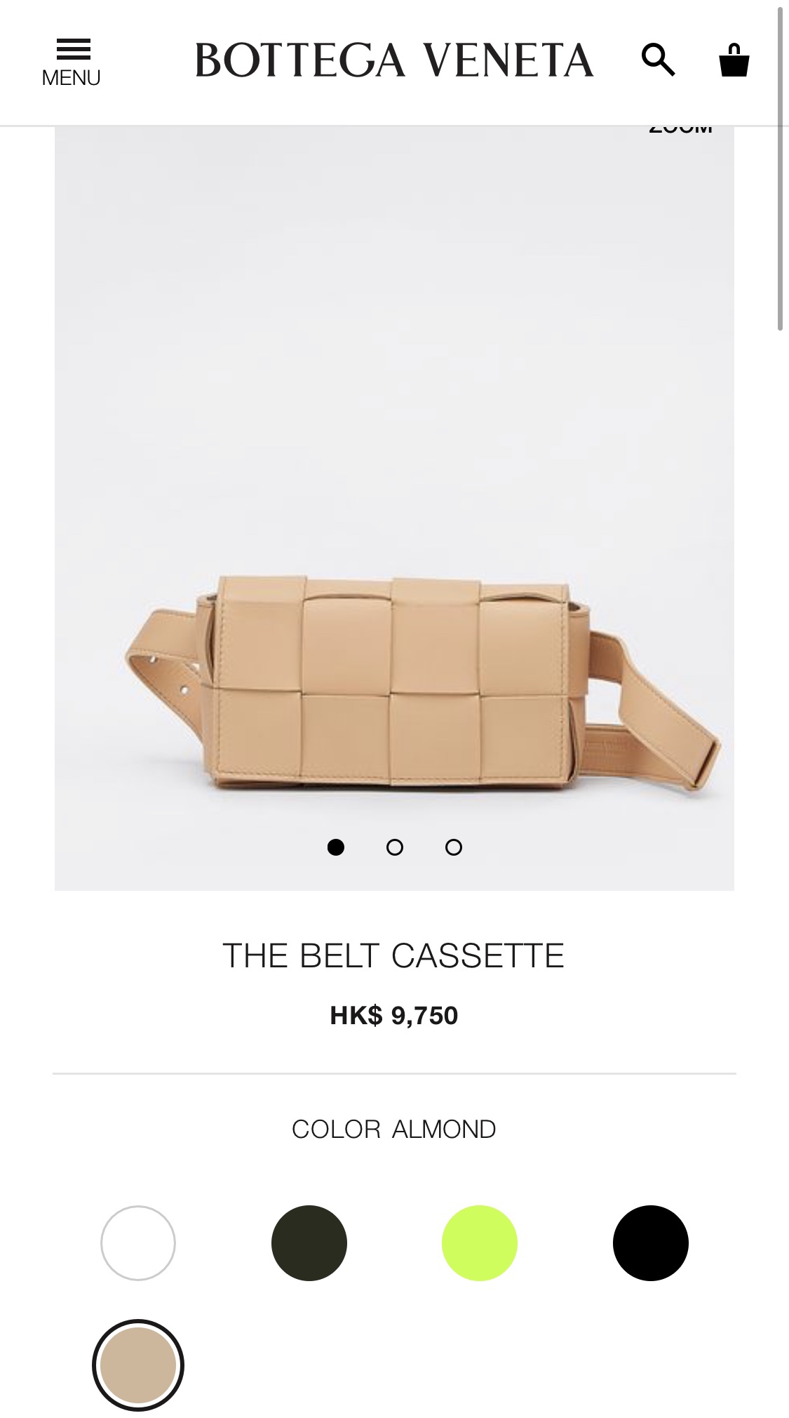 Bottega Veneta葆蝶家  The Belt Cassttte腰包 639367奶茶色