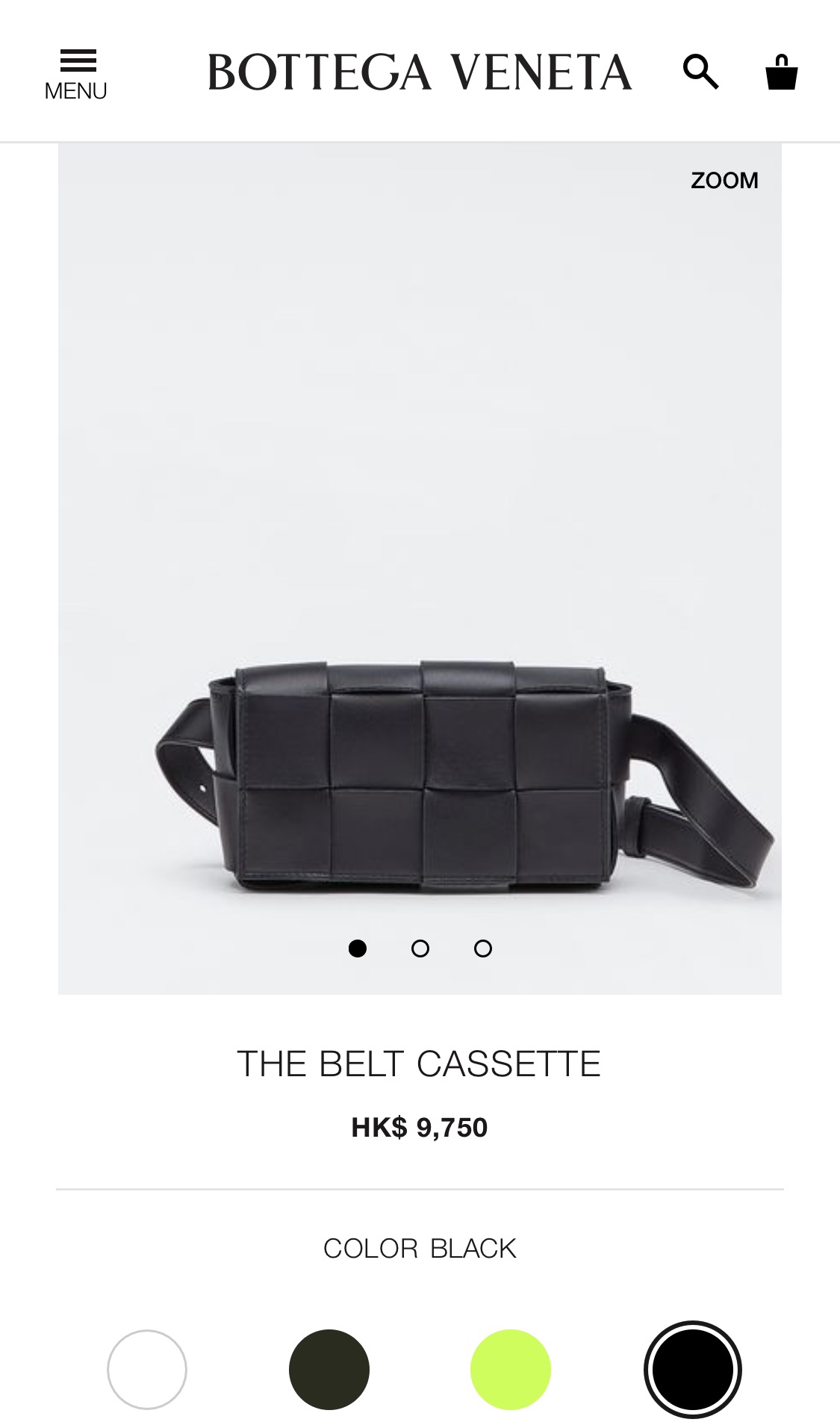 Bottega Veneta葆蝶家  The Belt Cassttte腰包 639367黑色