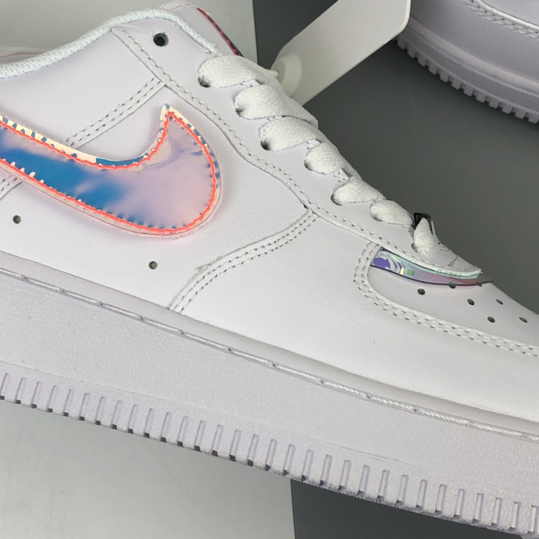 200 新版本 Nike Air Force 1 Rwact Qs 空军一号“镭射电玩像素换钩”低帮时尚休闲运动鞋 DC0710-191
