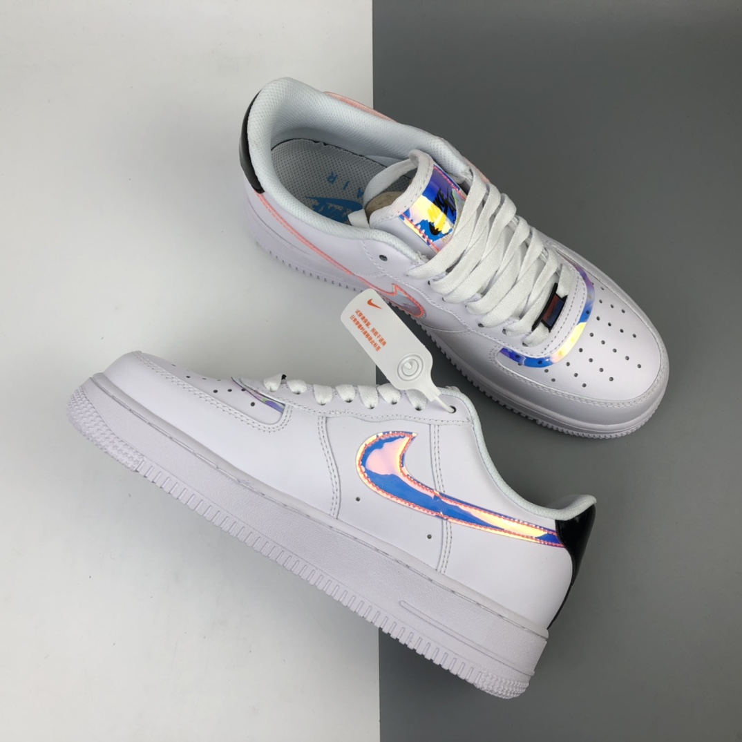 200 新版本 Nike Air Force 1 Rwact Qs 空军一号“镭射电玩像素换钩”低帮时尚休闲运动鞋 DC0710-191