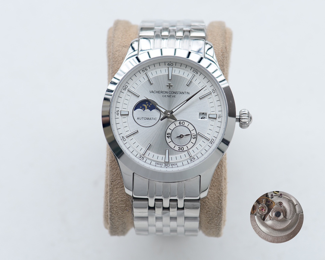 💰420 江诗丹顿-Vacheron Constantin🏆全自动机械🏅尺寸：41*12mm 🎖矿物质耐磨玻璃🥇真牛皮表带或316L精钢表带可选🥈任何人都可以打扮得光艳亮丽🥉但个人品味流露于穿着细节！