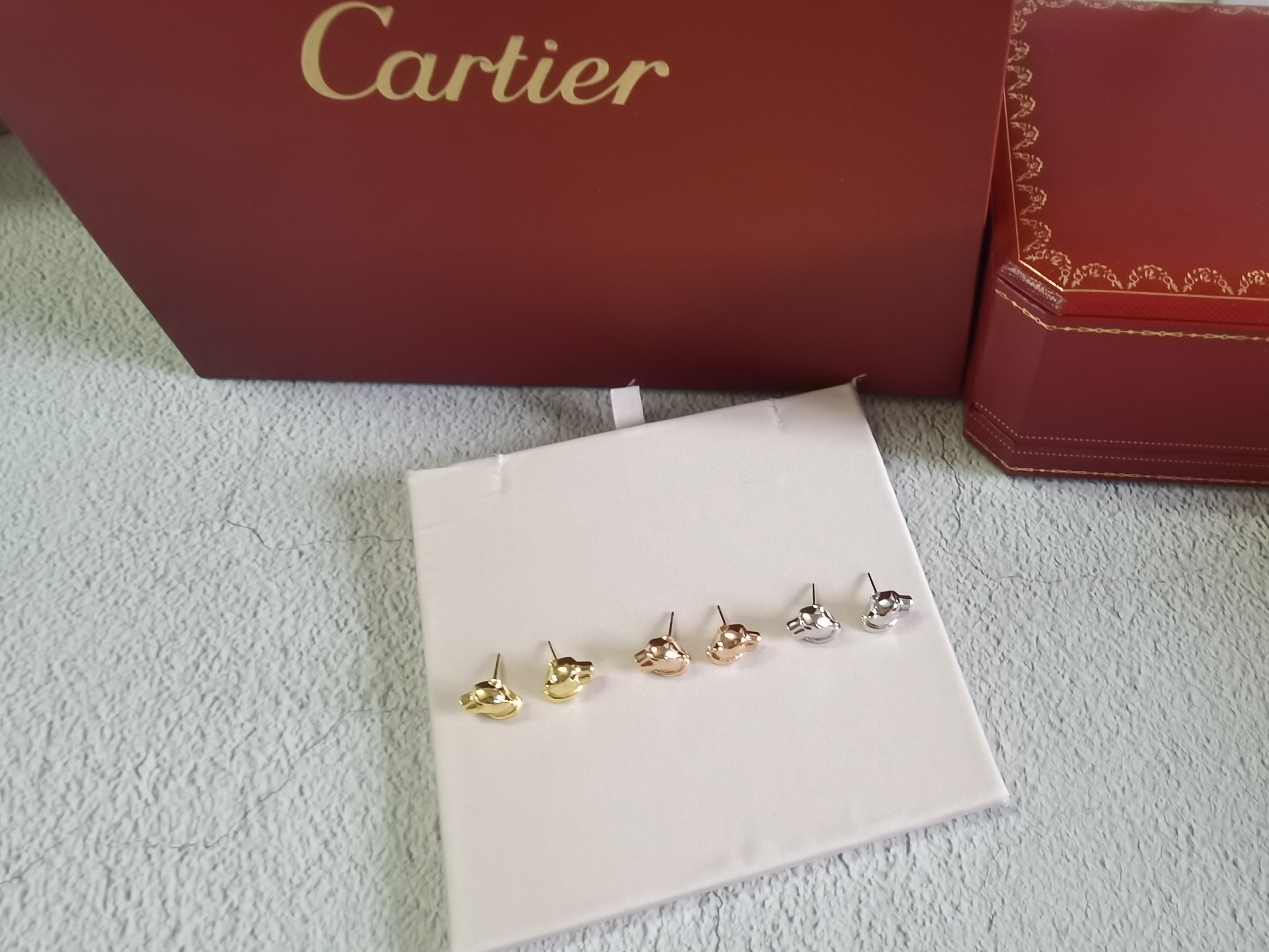 Cartier Biżuteria Kolczyk Złoto Zielony Róża Różowe złoto Srebro