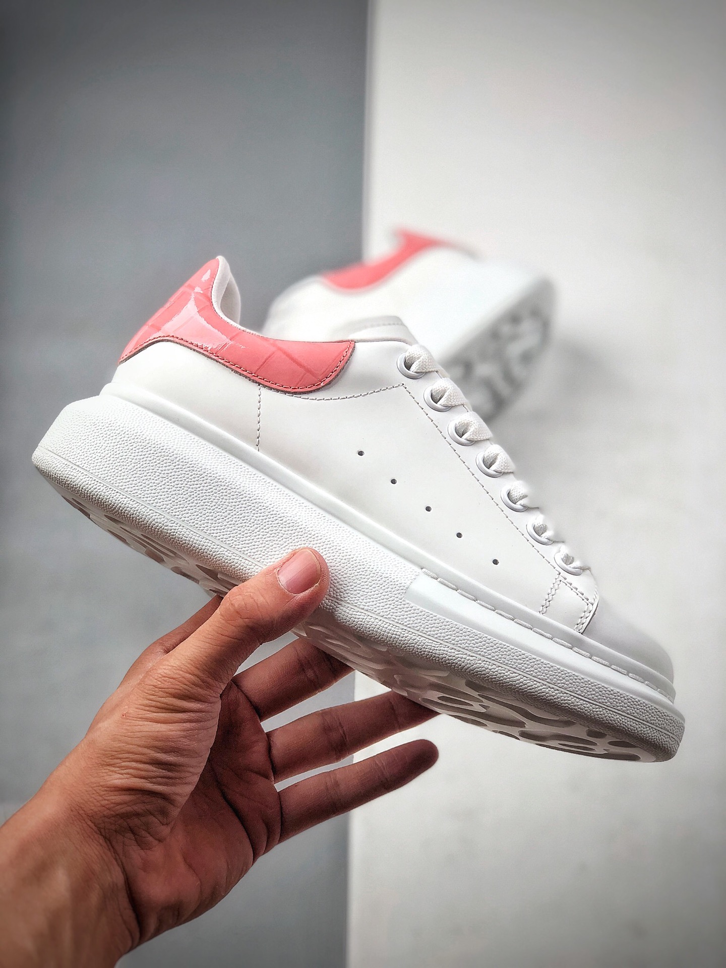 380 Alexander McQueen/亚历山大麦昆松糕鞋厚底增高小白鞋