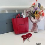 From China
 Balenciaga Mini Bags Tote Bags Red Calfskin Cowhide Mini
