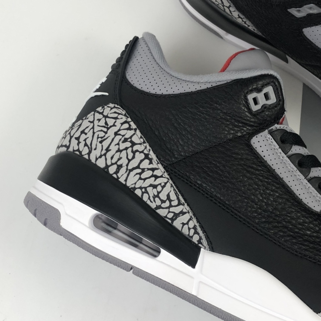 390 Air Jordan 3 Retro OG ” Black Cement ” AJ3乔3 黑水泥 854262-001