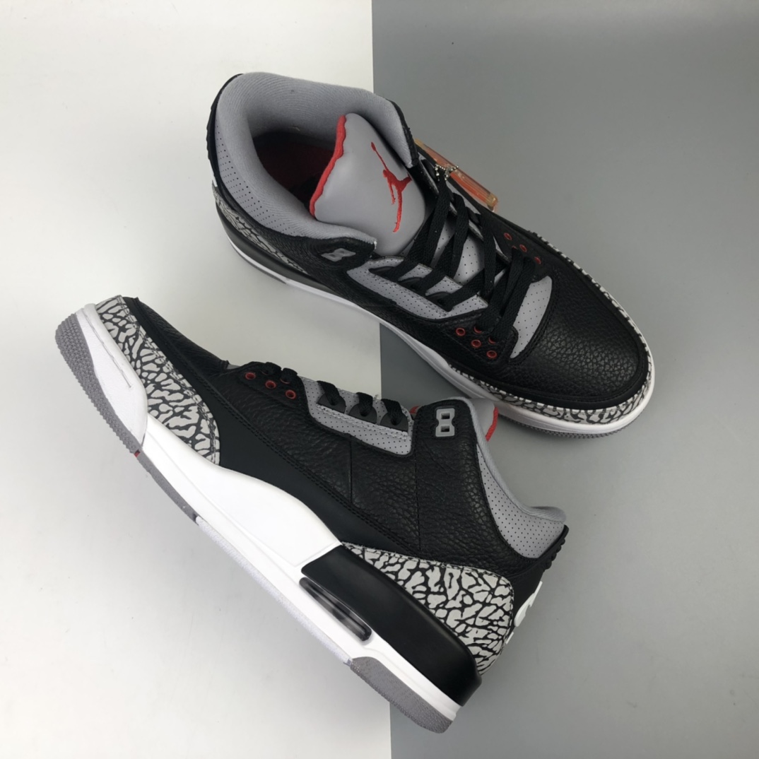 390 Air Jordan 3 Retro OG ” Black Cement ” AJ3乔3 黑水泥 854262-001