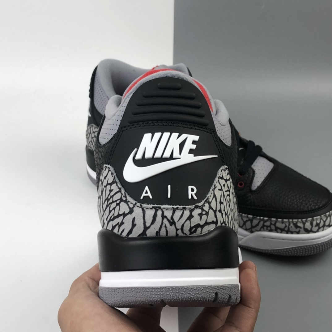 390 Air Jordan 3 Retro OG ” Black Cement ” AJ3乔3 黑水泥 854262-001