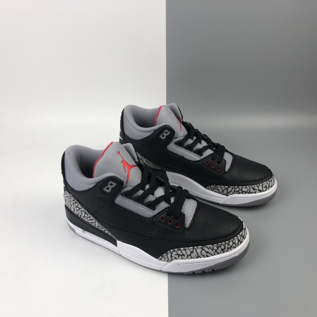 390 Air Jordan 3 Retro OG ” Black Cement ” AJ3乔3 黑水泥 854262-001