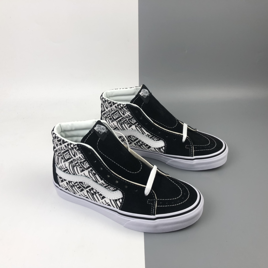 160 Vans Sk8 Hi Off Wall 黑色字母高帮休闲板鞋 VN0A4CS5W43 off the wall