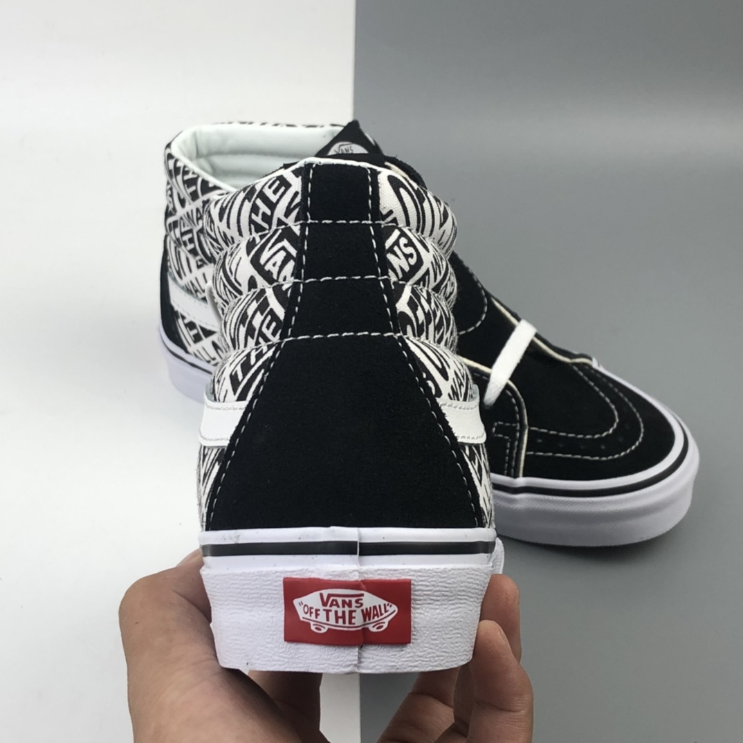 160 Vans Sk8 Hi Off Wall 黑色字母高帮休闲板鞋 VN0A4CS5W43 off the wall