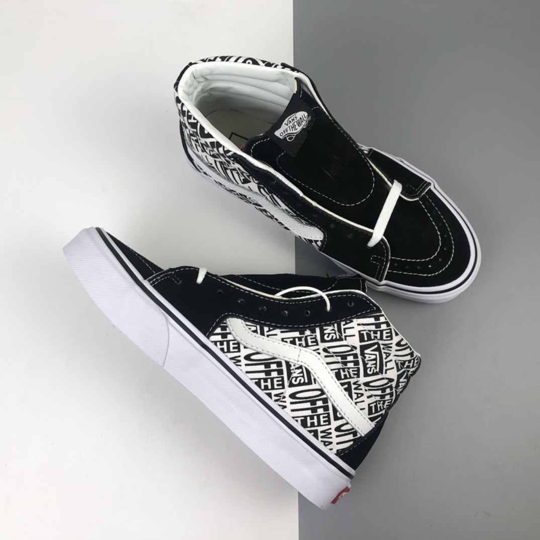 160 Vans Sk8 Hi Off Wall 黑色字母高帮休闲板鞋 VN0A4CS5W43 off the wall