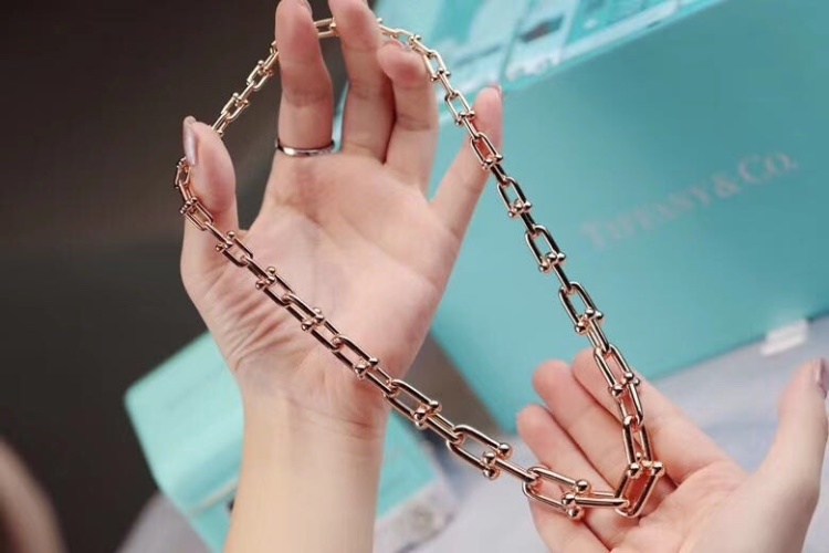 Tiffany & Co. Rose Gold T Series Link Chain Necklace - Elegant and Stylish 1 Tiffany & Co. Rose Gold T Series Link Chain Necklace - Elegant and Stylish