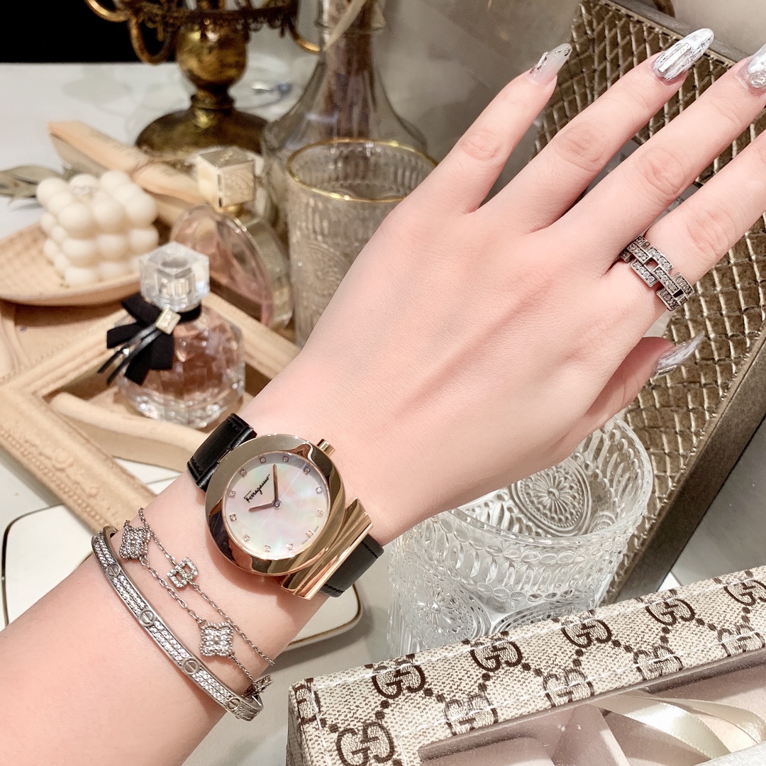 5423523 Firagmu-Ferragamo-F50, Swiss stone core, sapphire face. Beautiful! The silk belt is soft and thin - 图片 3