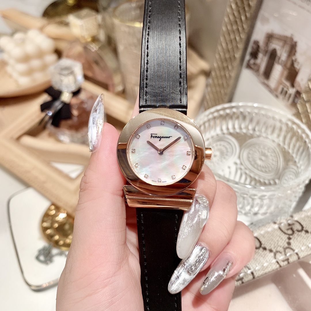 5423523 Firagmu-Ferragamo-F50, Swiss stone core, sapphire face. Beautiful! The silk belt is soft and thin - 图片 5