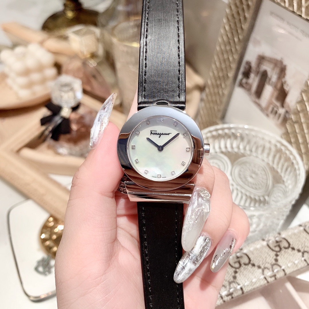 5423523 Firagmu-Ferragamo-F50, Swiss stone core, sapphire face. Beautiful! The silk belt is soft and thin - 图片 4