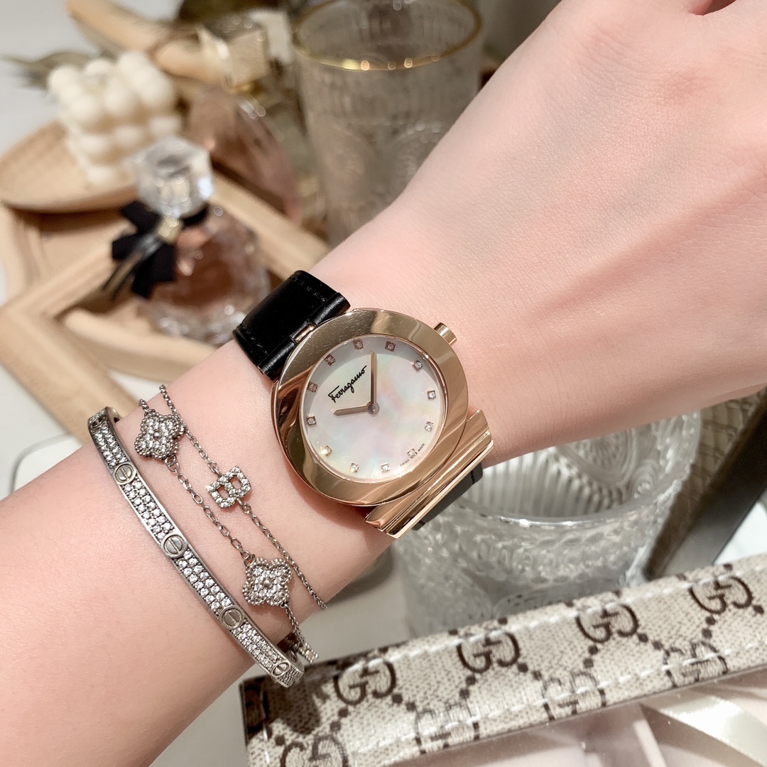 5423523 Firagmu-Ferragamo-F50, Swiss stone core, sapphire face. Beautiful! The silk belt is soft and thin - 图片 2