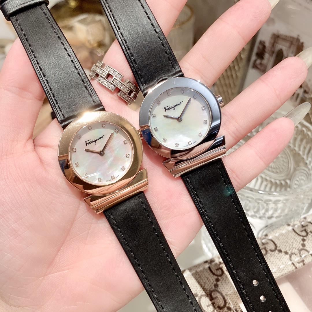 5423523 Firagmu-Ferragamo-F50, Swiss stone core, sapphire face. Beautiful! The silk belt is soft and thin - 图片 6