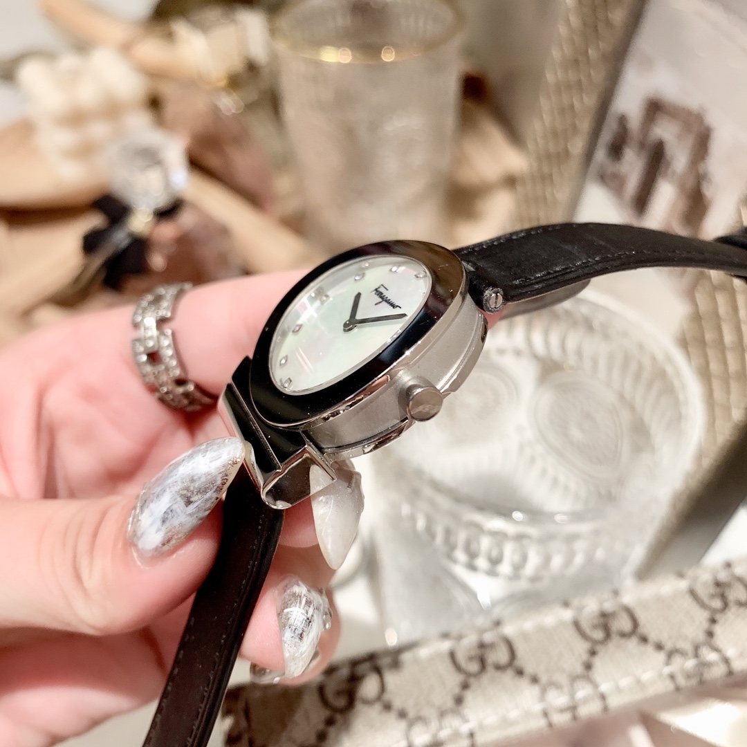 5423523 Firagmu-Ferragamo-F50, Swiss stone core, sapphire face. Beautiful! The silk belt is soft and thin - 图片 7