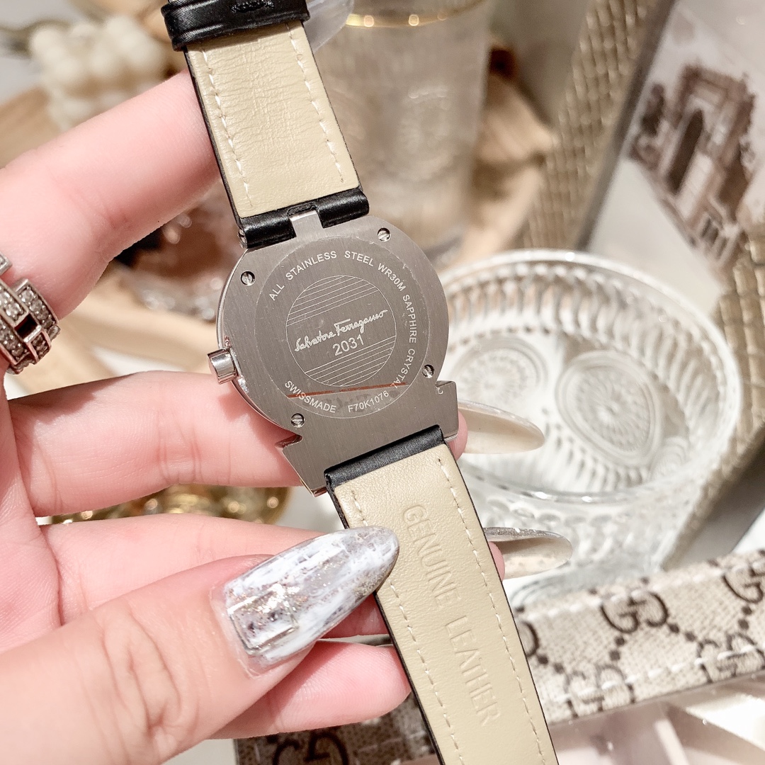 5423523 Firagmu-Ferragamo-F50, Swiss stone core, sapphire face. Beautiful! The silk belt is soft and thin - 图片 8