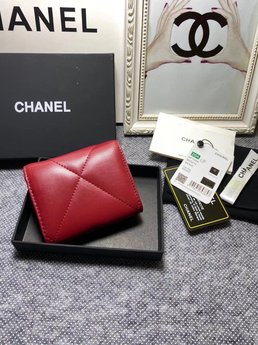 Chanel 19K Super-Heavy Diamond Stripe Chain Wallet AP0794, Size 9.3*10.6*3💰270 - 图片 3
