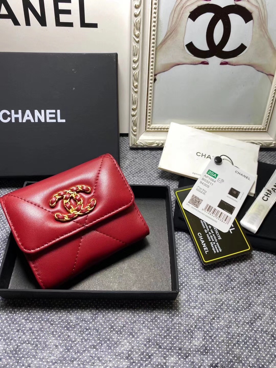 Chanel 19K Super-Heavy Diamond Stripe Chain Wallet AP0794, Size 9.3*10.6*3💰270 - 图片 2