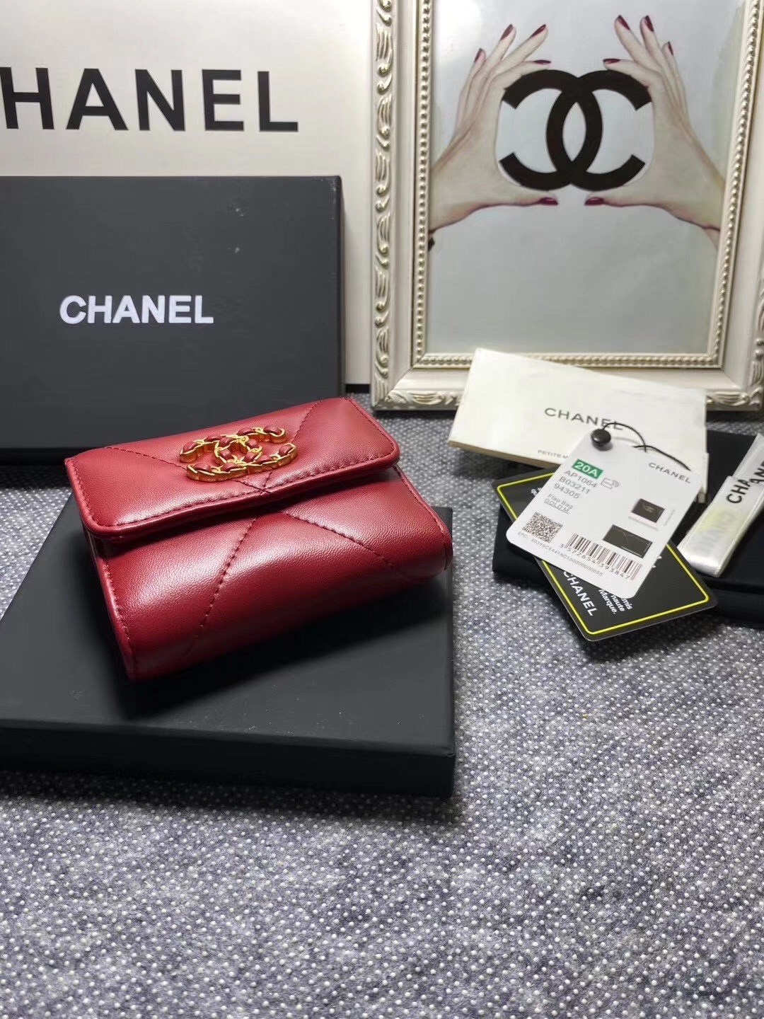 Chanel 19K Super-Heavy Diamond Stripe Chain Wallet AP0794, Size 9.3*10.6*3💰270 - 图片 5