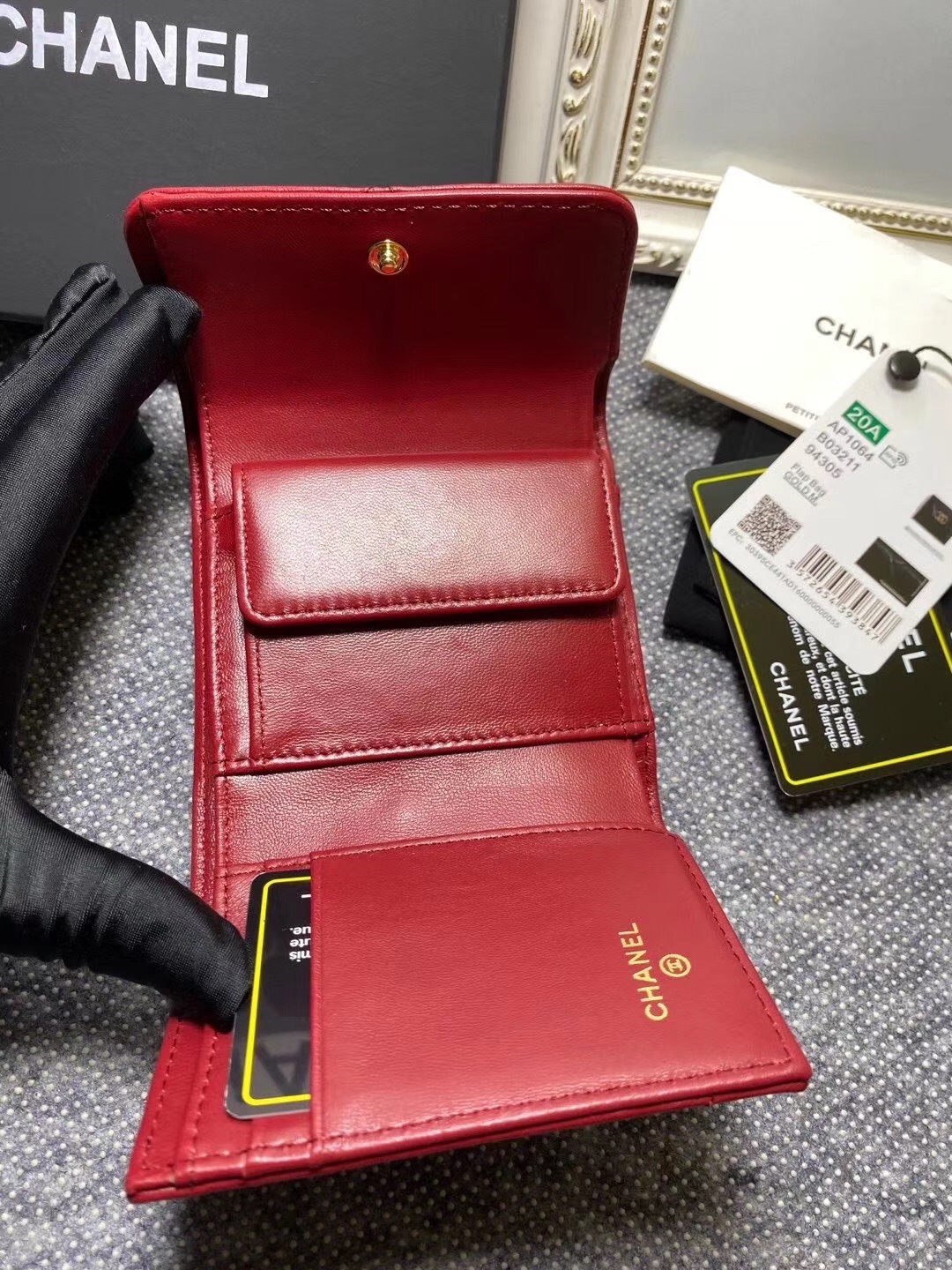 Chanel 19K Super-Heavy Diamond Stripe Chain Wallet AP0794, Size 9.3*10.6*3💰270 - 图片 6