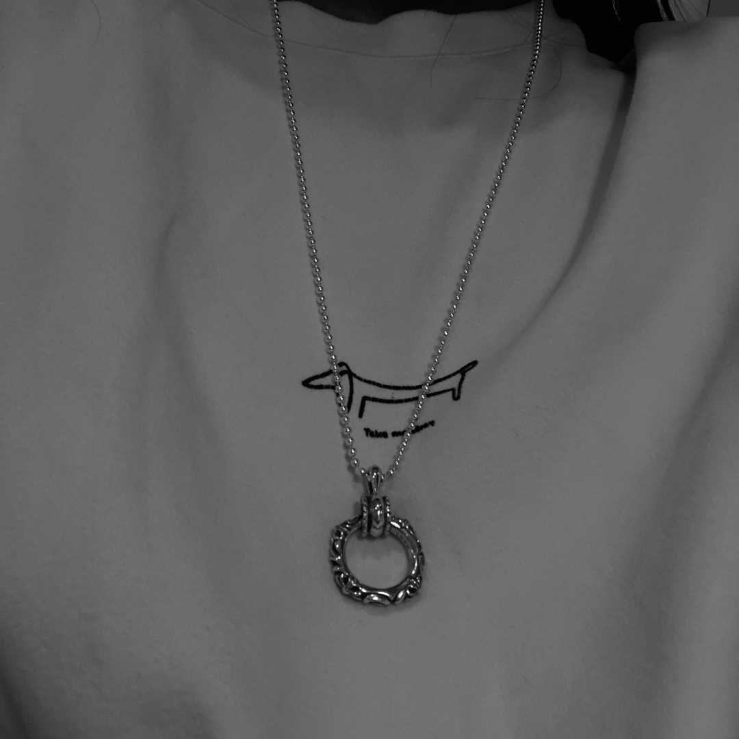 Chrome Hearts 克罗心𝐂𝐡𝐫𝐨𝐦𝐞 𝐡𝐞𝐚𝐫𝐭𝐬四方宫廷项链
