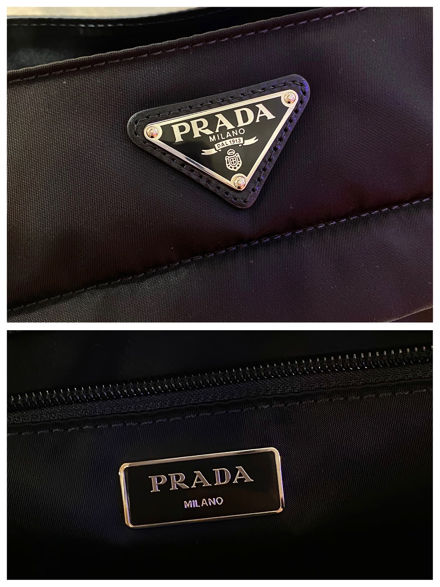 PRADA普拉达加衬尼龙新款邮差包1BC308