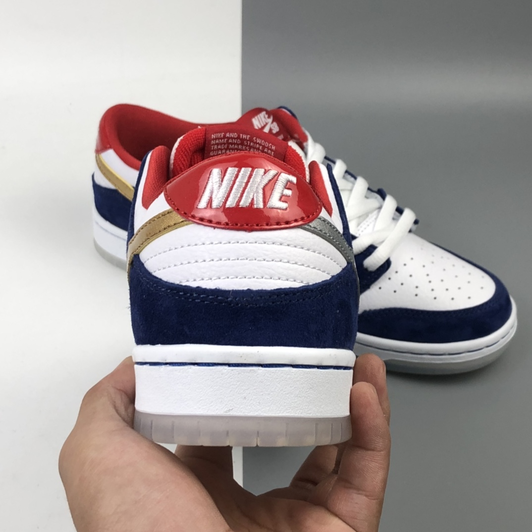 290   Nike SB Dunk Low Ishod Wair “BMW”“海军白蓝”扣篮系列复古低帮休闲运动滑板板鞋 839685-416
