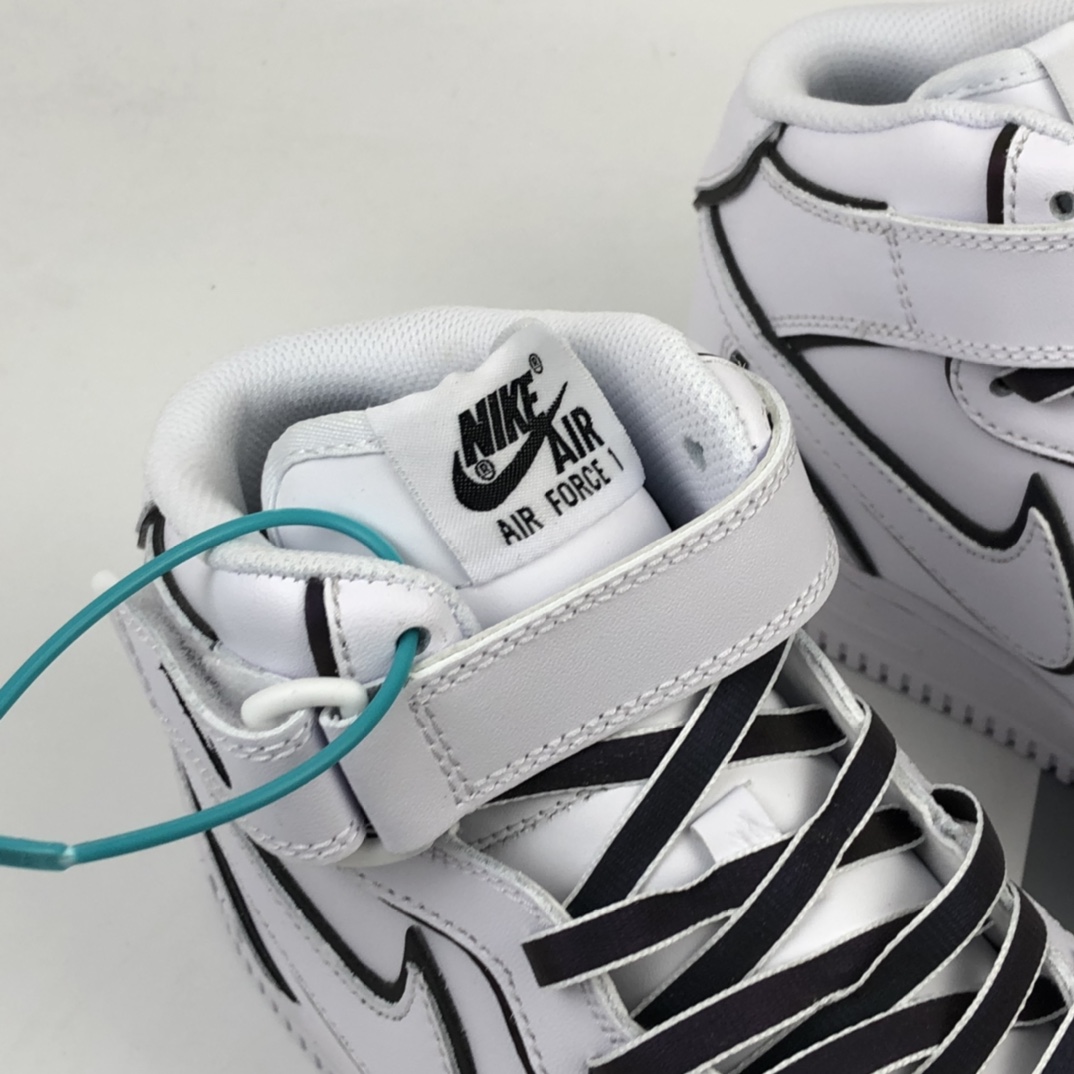 270 Nike Air Force 1 '07 空军一号中帮全白运动休闲板鞋 二次元 3M反光款  368732-810