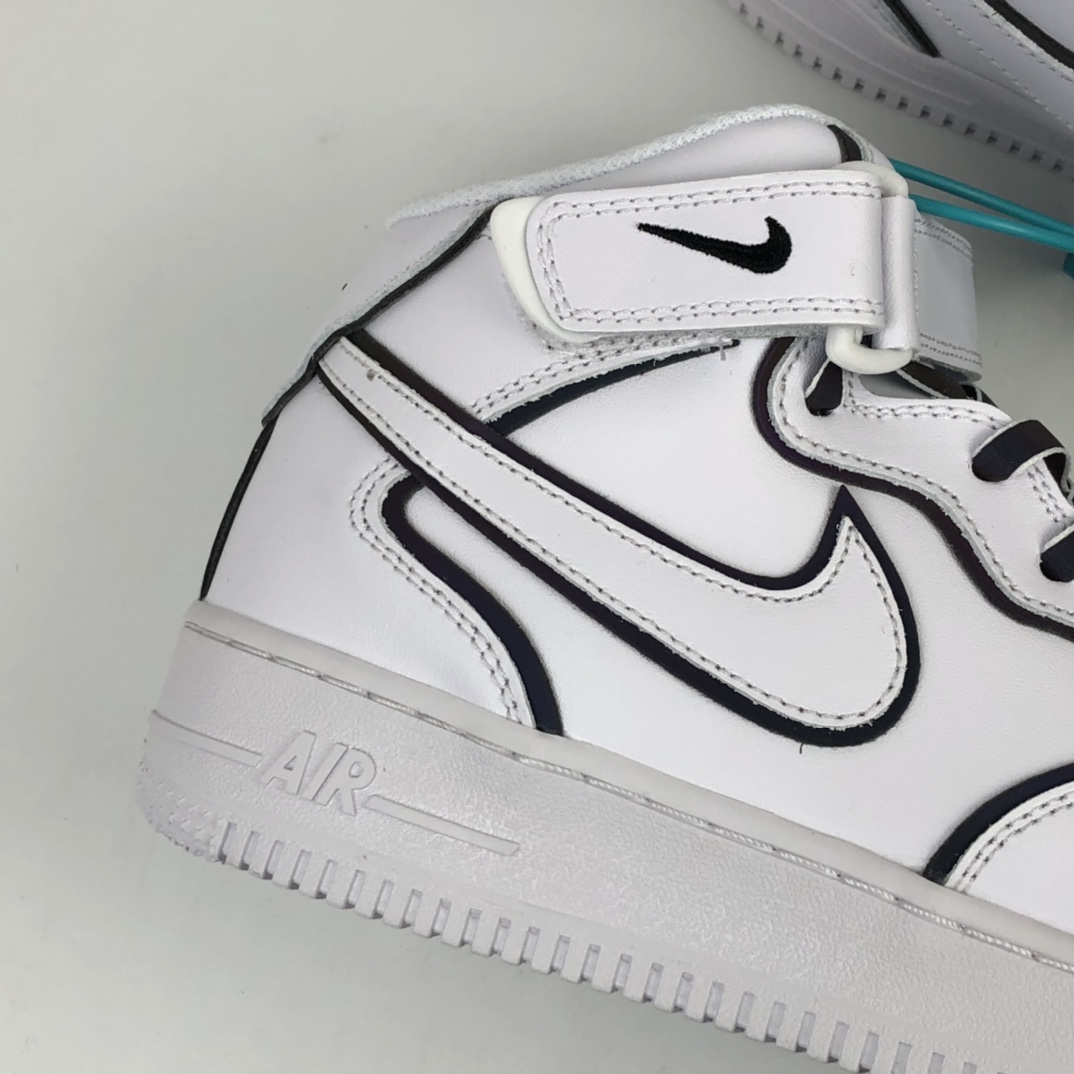 270 Nike Air Force 1 '07 空军一号中帮全白运动休闲板鞋 二次元 3M反光款  368732-810