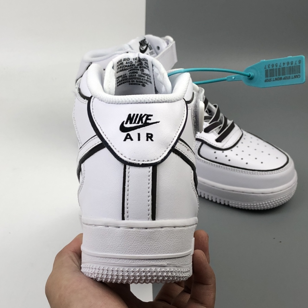 270 Nike Air Force 1 '07 空军一号中帮全白运动休闲板鞋 二次元 3M反光款  368732-810